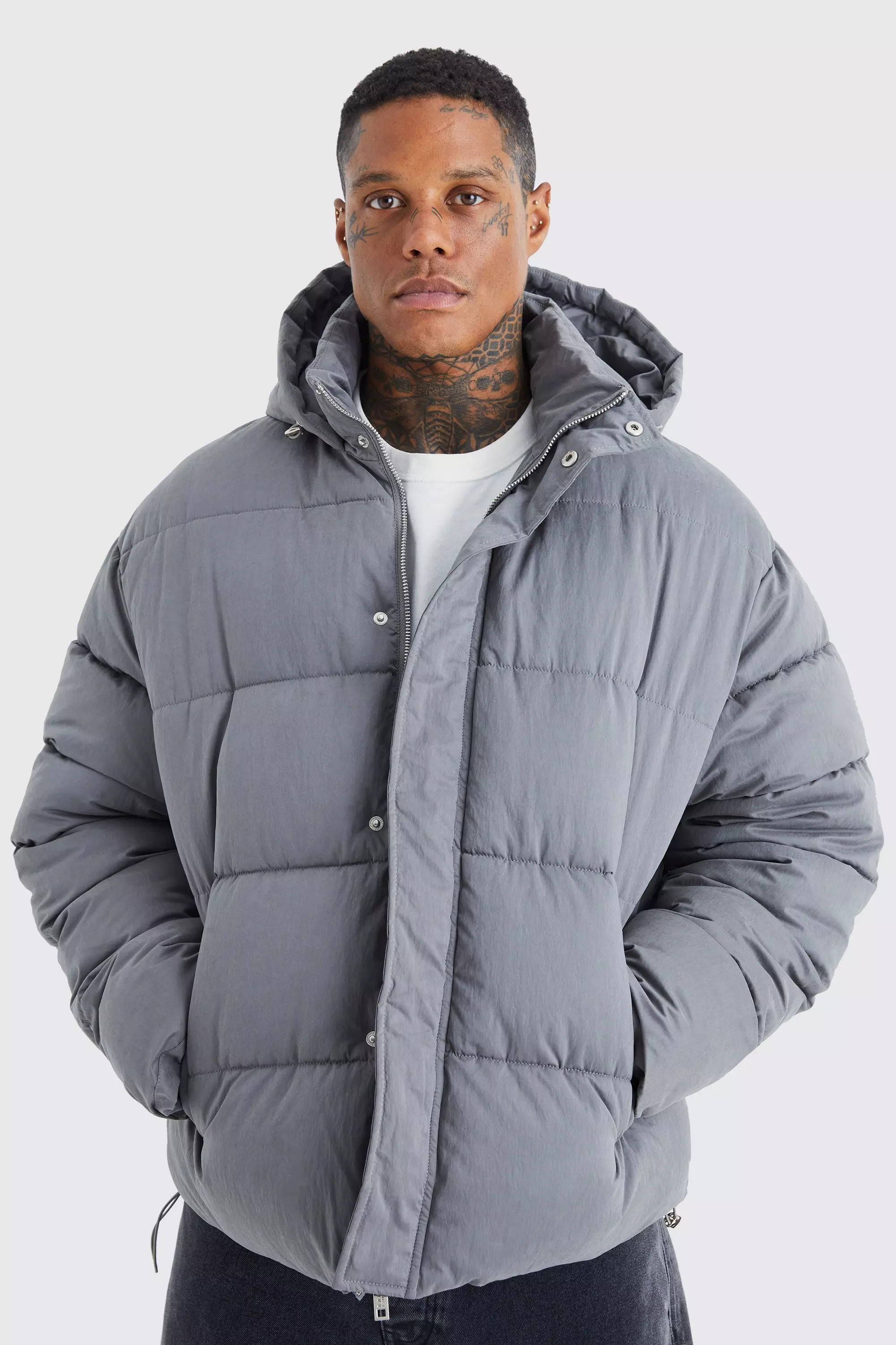 Light grey hot sale down jacket